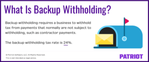 What Is Backup Withholding? | Independent Contractors & Taxes