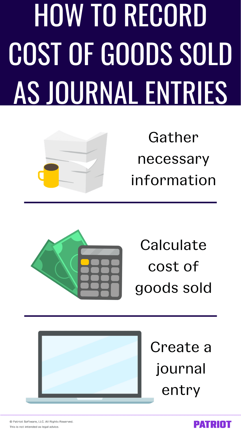 Recording A Cost Of Goods Sold Journal Entry