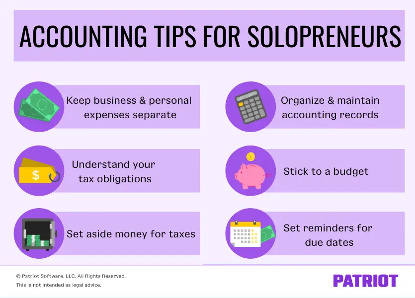 accounting tips for solopreneurs