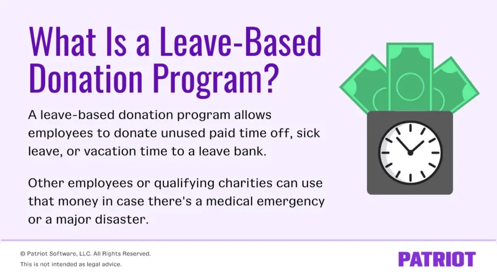 leave-based donation program definition