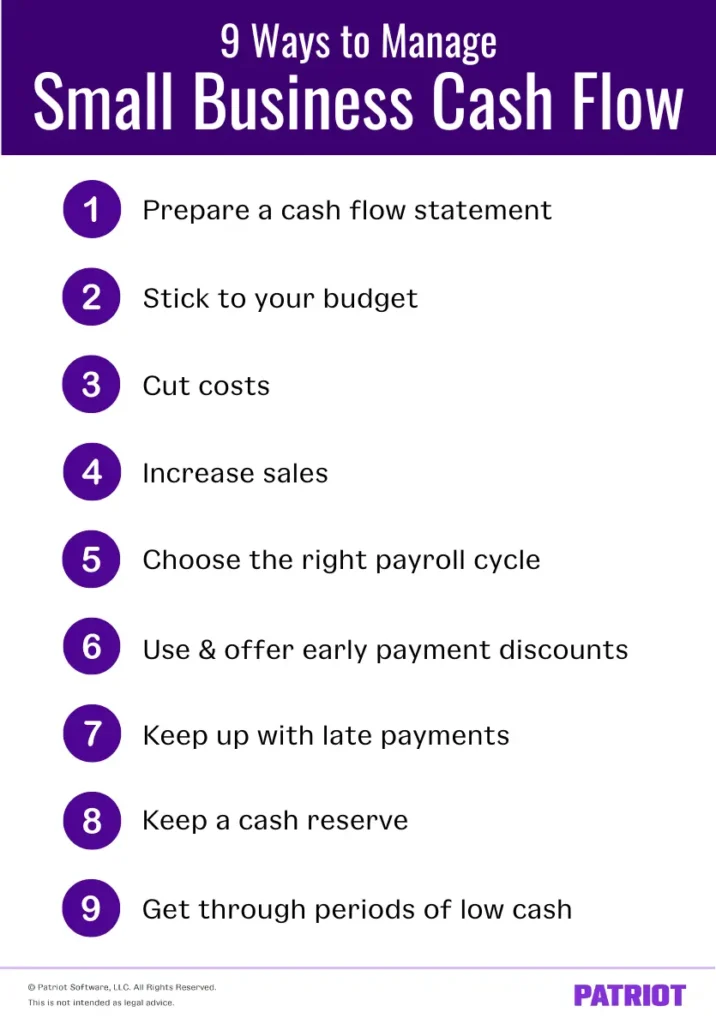 9 ways to manage small business cash flow