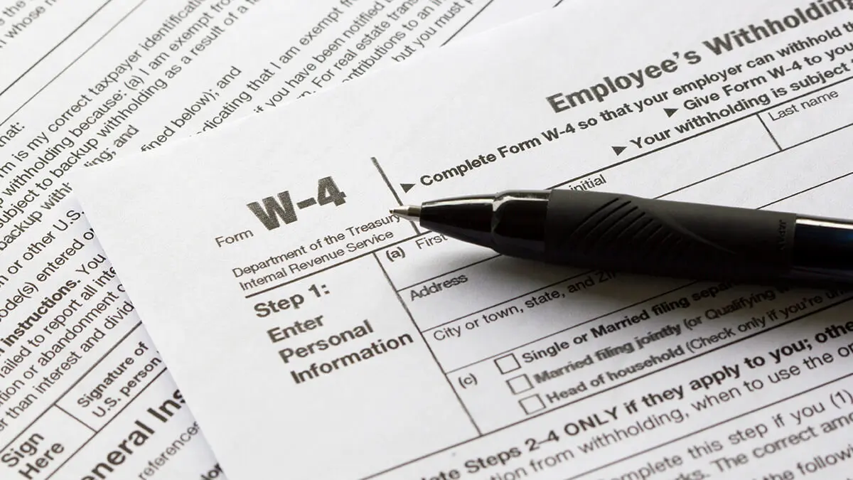 Employee withholding: W-4 form