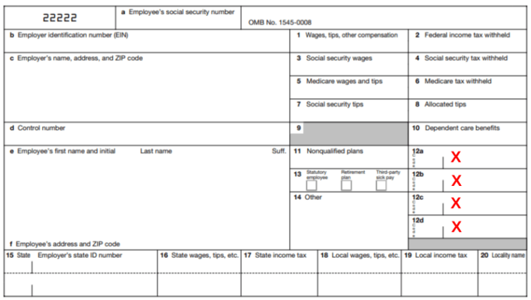 Form W-2 Box 12 Codes | Codes and Explanations [Chart]