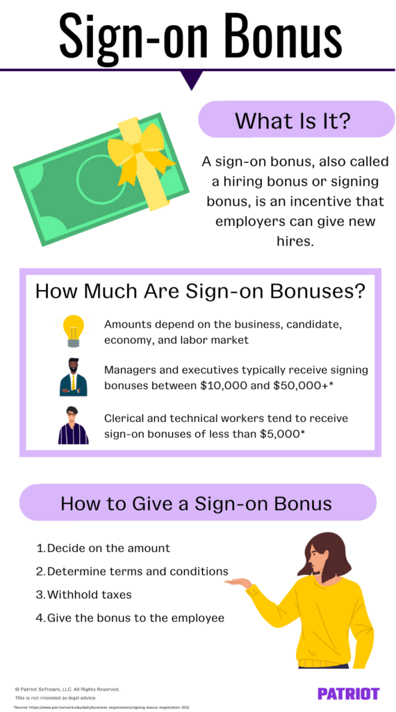 sign-on bonus after 90 days