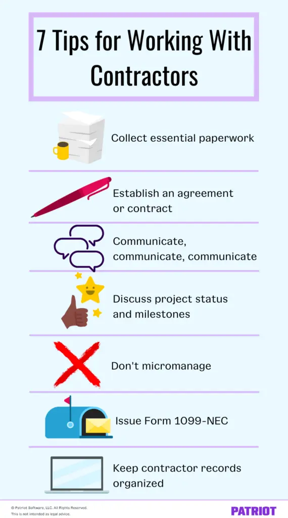 7 tips for working with contractors