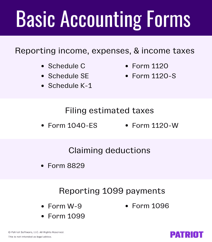 accounting forms