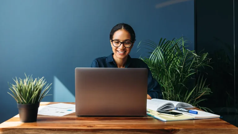 Woman researching errors and omissions insurance