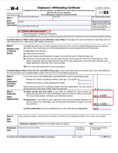 2023 New Federal W-4 Form