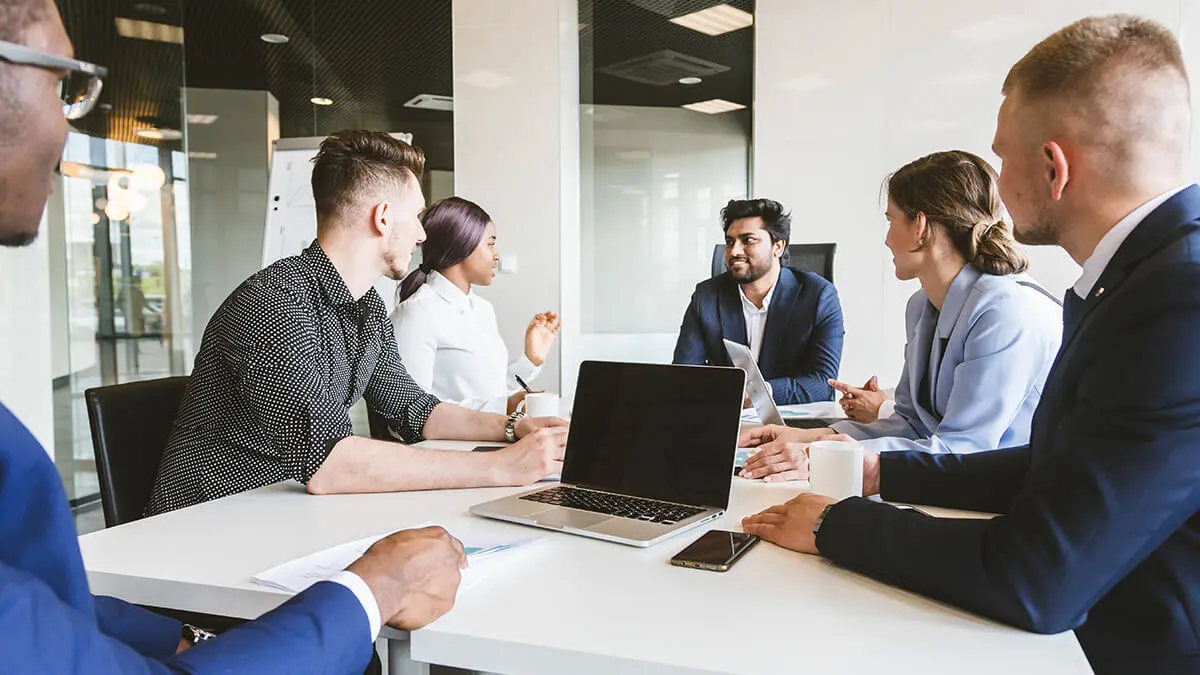 Accountants sitting at a table