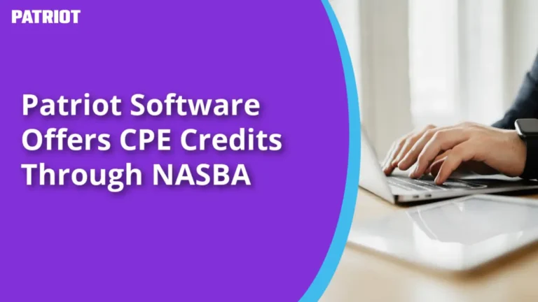 Patriot Software offers CPE credits through NASBA.