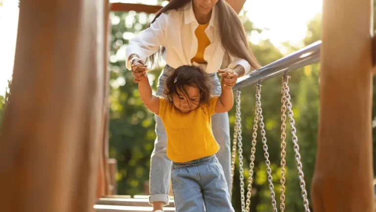 Mom and toddler at the park