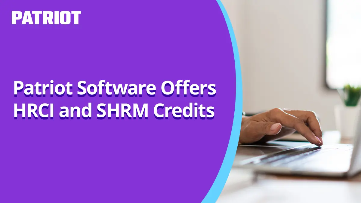 Patriot Software Offers HRCI and SHRM credits