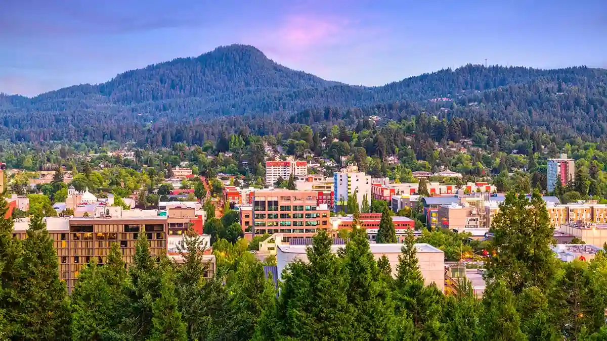 Eugene mountain and city