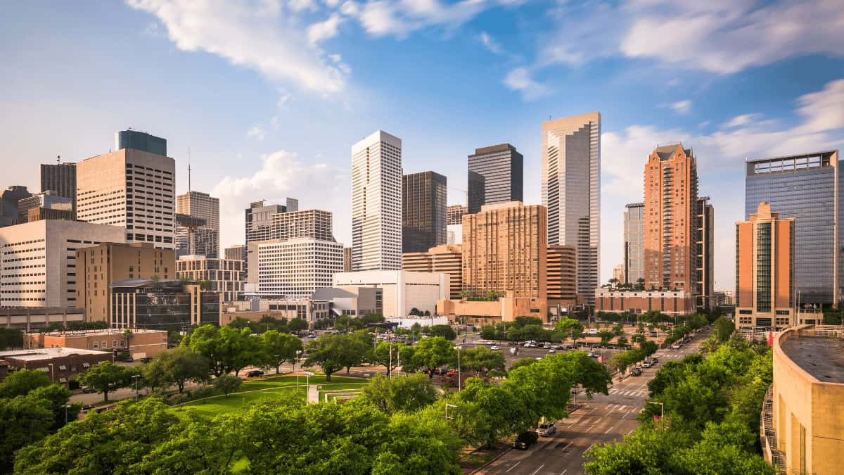 skyline of buildings in Texas