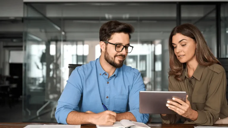 Accountant helping her client set up a payment plan with the IRS.