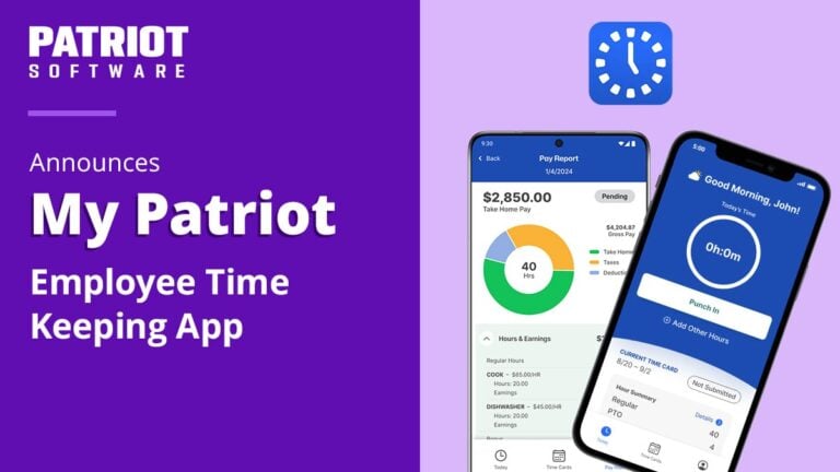 my patriot mobile app with pay report and clock in feature