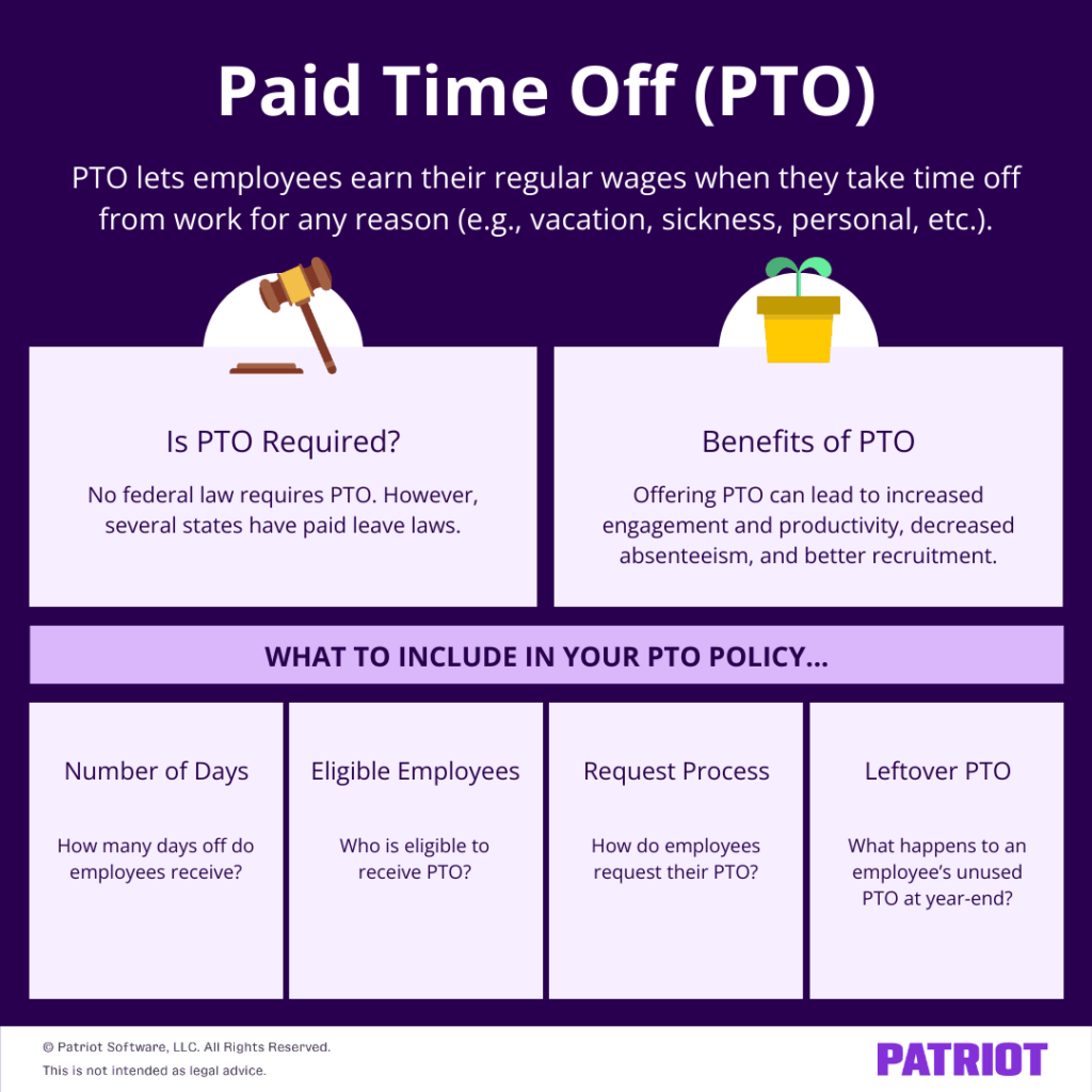 Paid time off visual overview