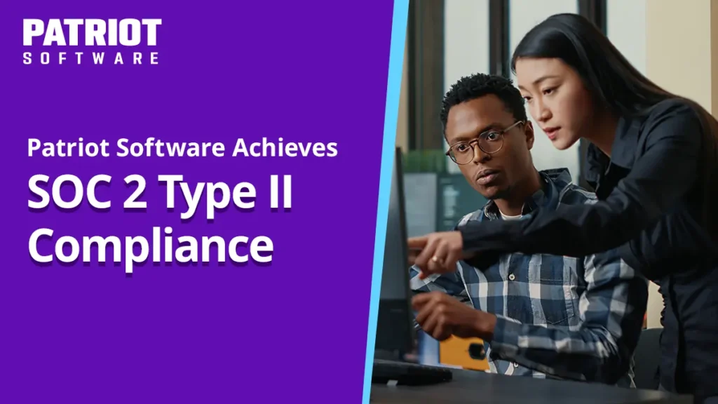 two people looking at computer reading about soc 2 type II compliance