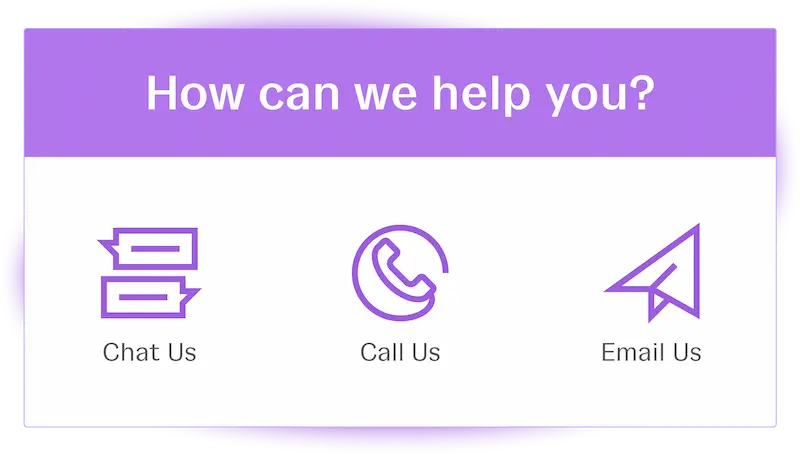 How can we help you? Chat us, call us, or email us here at Patriot Software.