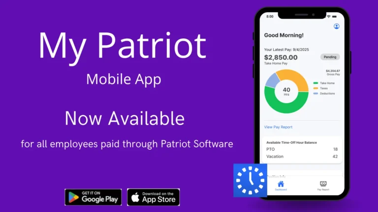 My Patriot app dashboard displayed in mobile device