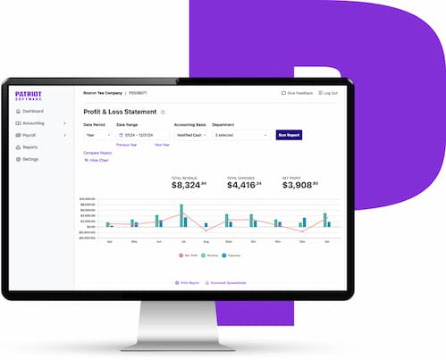 Patriot's Profit and Loss report